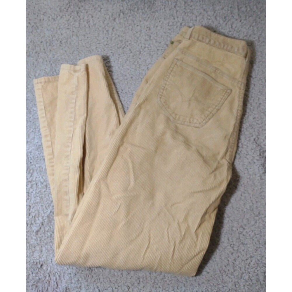 Joujou Womens  Sz 13/14 Vintage Tan Corduroy Pant Straight Leg Retro Disco